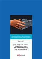 Couverture du livre « Appropriation des technologies par la société » de Aca Technologie aux éditions Edp Sciences