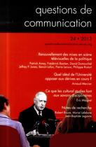 Couverture du livre « Questions de communication, n° 24/2013 : Renouvellement des mises en scène télévisuelles de la politique » de Riut Leroux Pierre aux éditions Pu De Nancy