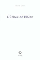 Couverture du livre « L'échec de Nolan » de Claude Ollier aux éditions P.o.l