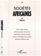 Couverture du livre « Sociétés africaines 3 et diaspora » de Babacar Sall aux éditions Editions L'harmattan