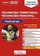 Couverture du livre « Concours technicien territorial technicien principal : catégorie B tout-en-un ; externe, interne (édition 2023/2024) » de Pierre Crepeaux et Youenn Fenard aux éditions Vuibert