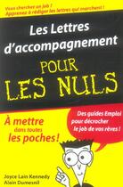 Couverture du livre « Les lettres d'accompagnement » de Joyce Lain Kennedy et Alain Dumesnil aux éditions First