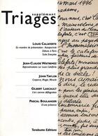 Couverture du livre « Triages supplement louis calaferte (2004) » de  aux éditions Tarabuste