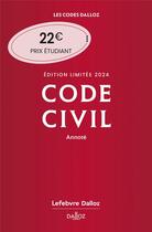 Couverture du livre « Code civil : annoté (édition 2024) » de Xavier Henry et Pascal Ancel et Guy Venandet aux éditions Dalloz