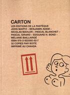 Couverture du livre « Carton » de  aux éditions La Pasteque