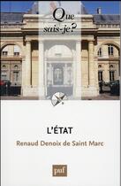 Couverture du livre « L'Etat » de Renaud Denoix De Saint Marc aux éditions Que Sais-je ?