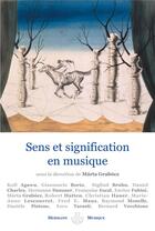 Couverture du livre « Sens et signification en musique » de Marta Grabocz aux éditions Hermann