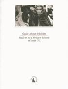 Couverture du livre « Anecdote sur la révolution de russie en l'année 1762 » de Claude Rulhiere aux éditions Gallimard