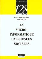 Couverture du livre « Micro-Informatique En Sciences Sociales » de Archambault aux éditions Nathan