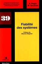 Couverture du livre « Fiabilité des systèmes » de Alain Pagès et Michel Gondran aux éditions Edf