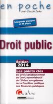 Couverture du livre « Droit public » de Jean-Claude Zarka aux éditions Gualino