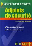Couverture du livre « Adjoints de sécurité » de Jean-Louis Boursin aux éditions Belin Education