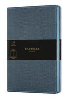 Couverture du livre « Carnet harris grand format uni slate blue » de  aux éditions Castelli Milano