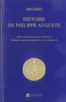 Couverture du livre « Rigord histoire de philippe auguste » de  aux éditions Cnrs