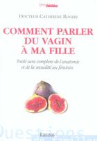 Couverture du livre « Comment parler du vagin a ma fille » de Rinieri/Catheri aux éditions Ramsay