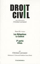 Couverture du livre « Les droit civils t.3 » de Larroumet/Christian aux éditions Economica