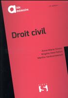 Couverture du livre « Droit civil (édition 2017) » de Brigitte Hess-Fallon aux éditions Sirey