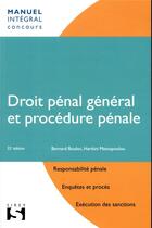 Couverture du livre « Droit pénal général et procédure pénale (22e édition) » de Bernard Bouloc et Haritini Matsopoulou aux éditions Sirey