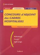 Couverture du livre « Concours D'Adjoint Des Cadres Hospitaliers » de Julien Gottsmann aux éditions Vuibert