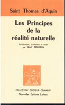 Couverture du livre « Les principes de la réalité naturelle » de Thomas D'Aquin aux éditions Nel