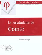Couverture du livre « Le vocabulaire de comte » de Juliette Grange aux éditions Ellipses