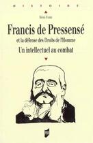 Couverture du livre « FRANCIS DE PRESSENSE (1853-1914) » de Pur aux éditions Pu De Rennes