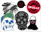 Couverture du livre « Stickerbomb skulls » de Studio Rarekwai aux éditions Laurence King