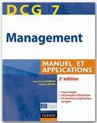 Couverture du livre « DCG 7 ; management ; manuel et applications, corrigés inclus (2e édition) » de Jean-Luc Charron et Sabine Separi aux éditions Dunod