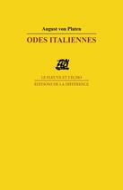 Couverture du livre « Odes italiennes » de August Von Platen aux éditions La Difference