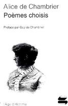 Couverture du livre « Poemes choisis » de Chambrier Alice (De) aux éditions L'age D'homme