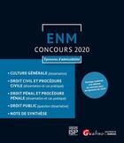 Couverture du livre « ENM ; concours 2020 ; épreuves d'admissibilité » de  aux éditions Gualino