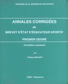 Couverture du livre « Annales cor.bees 1er deg. » de Neaumet aux éditions Insep Diffusion
