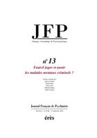 Couverture du livre « Jfp 13 - faut il juger et punir les malades mentaux » de  aux éditions Eres