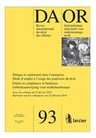 Couverture du livre « Daor ; het ondernemingsrecht 20101 » de  aux éditions Larcier