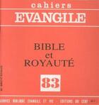 Couverture du livre « CE-83. Bible et royauté » de Col Cahiers Evang. aux éditions Cerf