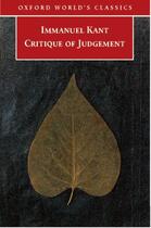 Couverture du livre « Critique of judgement » de Immanuel Kant aux éditions Editions Racine