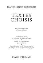 Couverture du livre « Textes politiques » de Rousseau Jean-Jacque aux éditions L'age D'homme