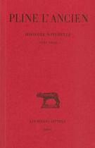 Couverture du livre « Histoire naturelle L333 » de Pline L'Ancien aux éditions Belles Lettres