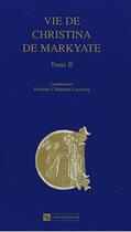 Couverture du livre « La vie de Christina de Markyate t.2 » de L'Hermite-Leclercq aux éditions Cnrs