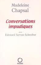 Couverture du livre « Conversations impudiques : Avec Edouard Servan-Schreiber » de Madeleine Chapsal aux éditions Pauvert