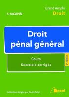 Couverture du livre « Droit pénal général » de Sylvain Jacopin aux éditions Breal