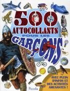 Couverture du livre « 500 autocollants pour les garçons » de  aux éditions Piccolia