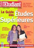 Couverture du livre « Guide des etude superieures edition 2003 » de  aux éditions L'etudiant