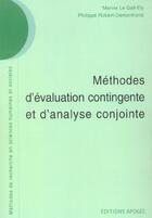 Couverture du livre « Methodes d'evaluation contingente et d'analyse conjointe » de Robert-Demontrond aux éditions Apogee