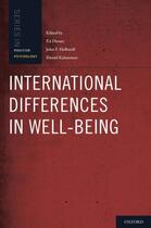Couverture du livre « International Differences in Well-Being » de Helliwell John aux éditions Oxford University Press Usa