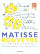 Couverture du livre « Correspondance » de Rouveyre/Matisse aux éditions Flammarion