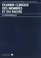 Couverture du livre « Examen clinique des membres et du rachis » de Stanley Hoppenfeld aux éditions Elsevier-masson