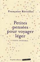 Couverture du livre « Petites pensées pour voyager léger » de Francoise Reveillet aux éditions Marabout
