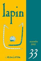 Couverture du livre « LAPIN n.33 » de  aux éditions L'association