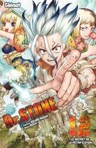 Couverture du livre « Dr. Stone Tome 12 : le secret de la pétrification » de Riichiro Inagaki et Boichi aux éditions Glenat